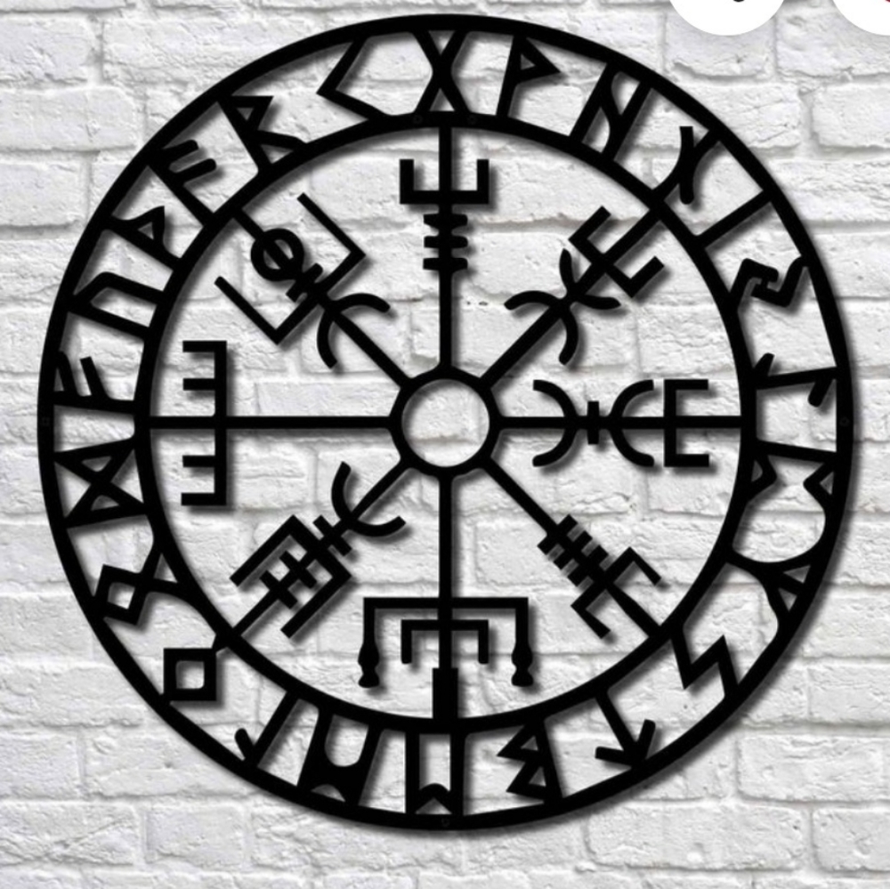 Vegvisir viking compass metal 50cm Vallhala